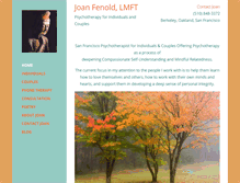 Tablet Screenshot of joanfenoldmft.com